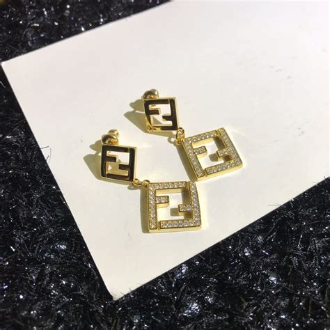 fendi replica earrings|genuine fendi earrings.